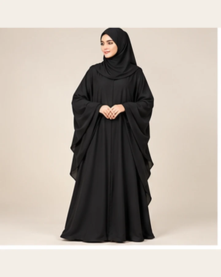 Premium Dubai Nida Borka – Black 001