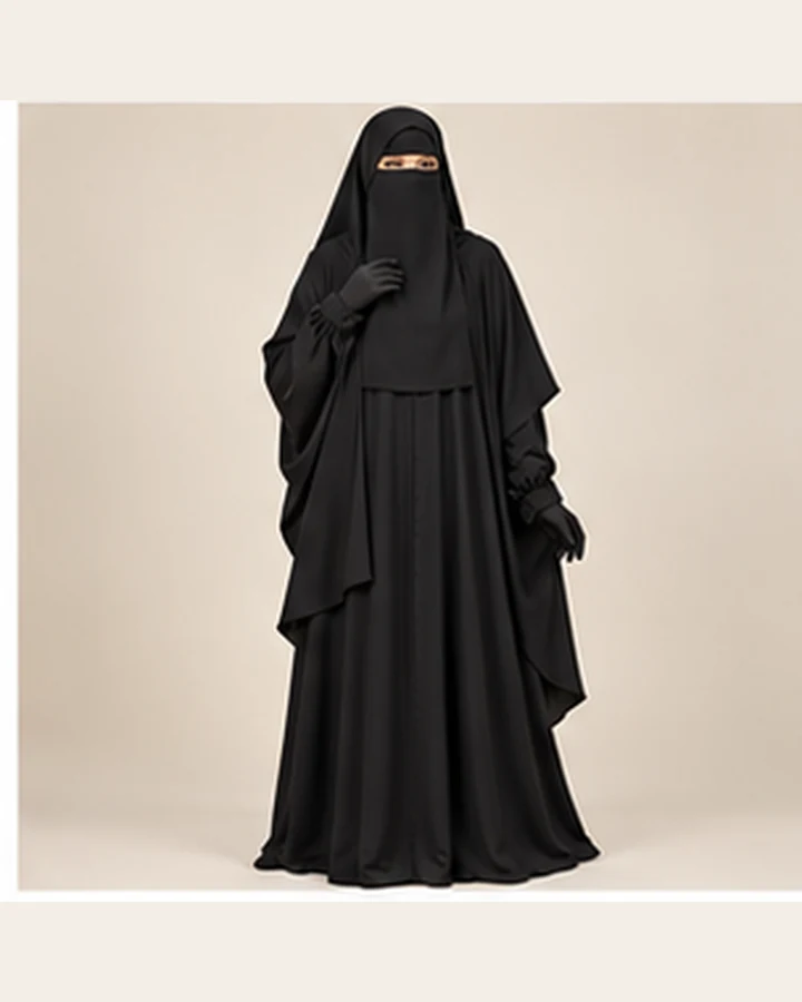 Premium Niqab Set – Black 012