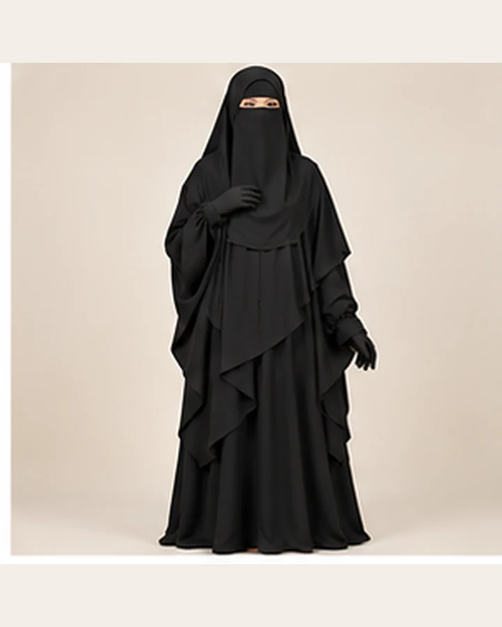 Premium Niqab Set – Bottle Green 028